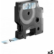 Dymo Laminēta lente iekārtu marķēšanai Dymo D1 45010 LabelManager™ Caurspīdīgs 12 mm Melns (5 gb.)