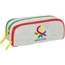 Benetton Тройной пенал Benetton Pop Серый (21 x 8 x 8 cm)