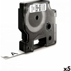 Dymo Laminēta lente iekārtu marķēšanai Dymo D1 45013 LabelManager™ Balts 12 mm Melns (5 gb.)