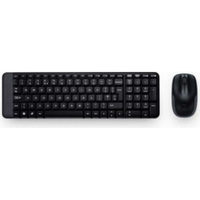 Logitech Klaviatūra un Bezvadu Pele Logitech MK220 Melns