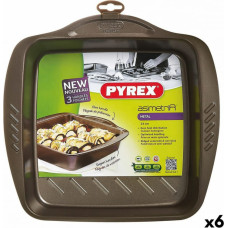 Pyrex Форма для выпечки Pyrex Asimetria Квадратный Чёрный Металл 24 x 24 cm (6 штук)