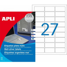 Apli Этикетки для принтера Apli Серебристый Металлик 63,5 x 29,6 mm A4