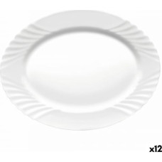 Bormioli Rocco Pasniegšanas Plate Bormioli Rocco Ebro Ovāls Balts Stikls (36 cm) (12 gb.)