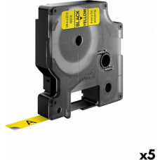 Dymo Laminēta lente iekārtu marķēšanai Dymo D1 40918 LabelManager™ Melns Dzeltens 9 mm (5 gb.)