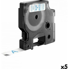 Dymo Laminēta lente iekārtu marķēšanai Dymo D1 45014 LabelManager™ Zils Balts 12 mm Melns (5 gb.)