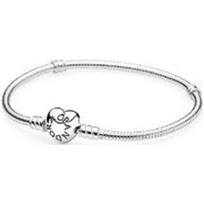 Pandora Женские браслеты Pandora HEART CLASP SNAKE CHAIN