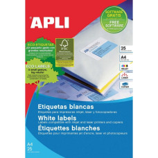 Apli Printera birkas Apli Balts 63,5 x 38,1 mm 25 Loksnes