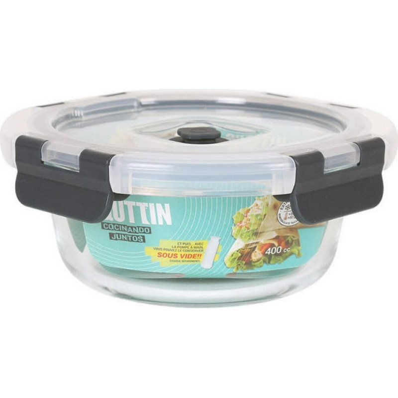 Quttin Pusdienu kastīte Quttin   Apaļa 400 ml (Ø 15 x 6,2 cm)