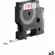 Dymo Laminēta lente iekārtu marķēšanai Dymo D1 45015 LabelManager™ Sarkans Balts 12 mm Melns (5 gb.)