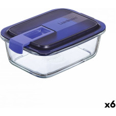 Luminarc Герметичная коробочка для завтрака Luminarc Easy Box Синий Cтекло (6 штук) (820 ml)