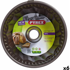 Pyrex Форма для выпечки Pyrex Asimetria кольца Чёрный Металл 22 cm (6 штук)