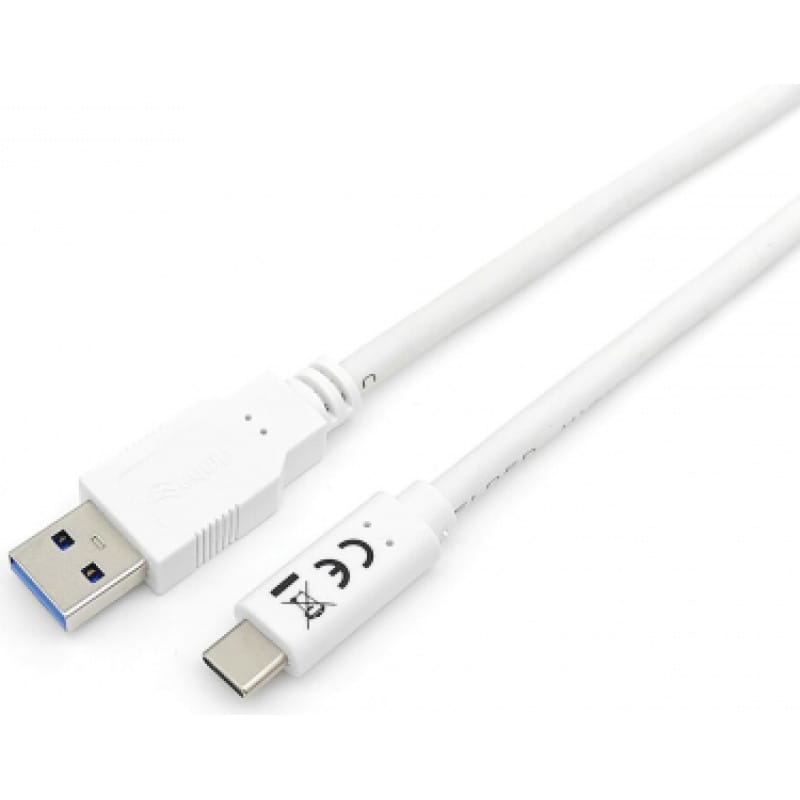 Equip USB A uz USB C Kabelis Equip 128363 Balts 1 m