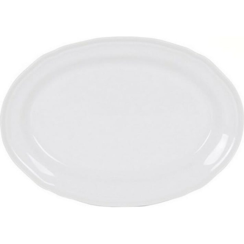 Pasniegšanas Plate Feuille Ovāls Porcelāns Balts (28 x 20,5 cm)