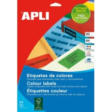 Apli Этикетки для принтера Apli Зеленый 20 Листья 210 x 297 mm