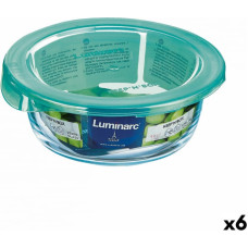 Luminarc Круглая коробочка для завтраков с крышкой Luminarc Keep'n Lagon бирюзовый 420 ml 11,5 x 5,4 cm Cтекло (6 штук)