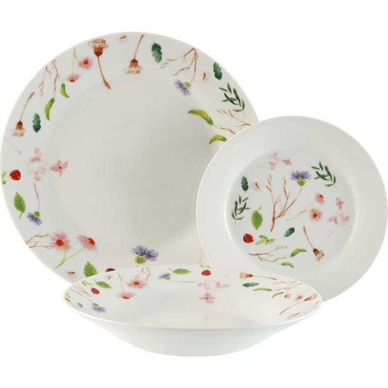 Versa Pusdienas Aprīkojuma Komplekts Versa Sansa Porcelāns 18 Daudzums