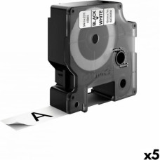Dymo Laminēta lente iekārtu marķēšanai Dymo D1 45803 LabelManager™ Melns Balts 19 mm (5 gb.)