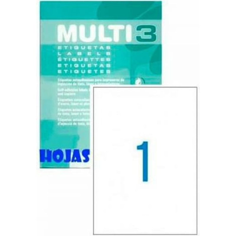 Multi 3 Līmes/Etiķetes MULTI 3 210 x 297 mm A4 100 Loksnes