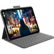 Logitech Чехол для iPad с клавиатурой Logitech Slim Folio Испанская Qwerty Серый