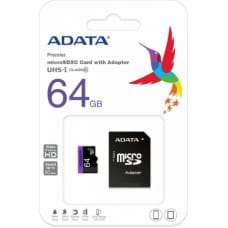 Adata Карта памяти микро-SD с адаптером Adata CLASS10 64 Гб