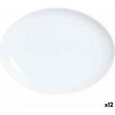 Luminarc Pasniegšanas Plate Luminarc Diwali Ovāls Balts Stikls (33 x 25 cm) (12 gb.)