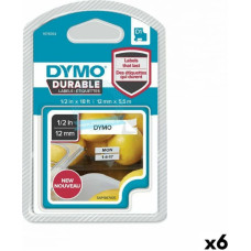 Dymo Siltuma pārneses lente Dymo 12 x 5,5 mm Melns Balts (6 gb.)