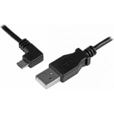 Startech USB Kabelis Startech USBAUB50CMLA         Melns 0,5 m