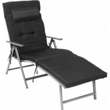 Songmics SUNLOUNGER/BLACK/183X60X39