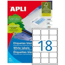 Apli Этикетки для принтера Apli 100 Листья 63,5 x 46,6 mm