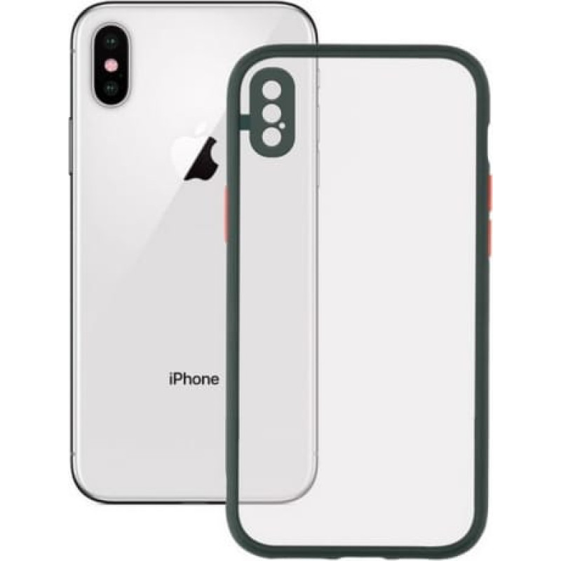 Ksix Pārvietojams Pārsegs iPhone X/XS KSIX Duo Soft Zaļš