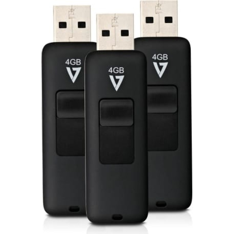 V7 Mikro SD Atmiņas karte ar Adapteri V7 VF24GAR-3PK-3E       Melns 4 GB