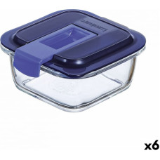 Luminarc Герметичная коробочка для завтрака Luminarc Easy Box Синий Cтекло (380 ml) (6 штук)