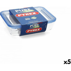 Pyrex Hermētiska Pusdienu Kastīte Pyrex Pure Glass Caurspīdīgs Stikls (1,5 L) (5 gb.)