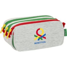 Benetton Тройной пенал Benetton Pop Серый (21,5 x 10 x 8 cm)