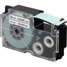Casio Laminēta lente iekārtu marķēšanai Casio XR-18X Caurspīdīgs Melns