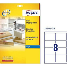Avery Līmes/Etiķetes Avery Quickpeel 99,1 x 67,7 mm Caurspīdīgs 25 Loksnes