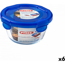 Pyrex Hermētiska Pusdienu Kastīte Pyrex Cook & go 15,5 x 15,5 x 8,5 cm Zils 700 ml Stikls (6 gb.)