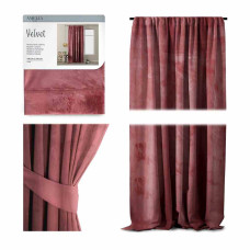 CURT/AH/VELVET/PLEAT/ROSE/140X270/1PC