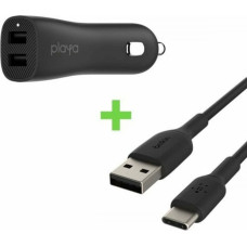 Belkin Универсальное USB-зарядное для авто + USB-кабель C Belkin Playa