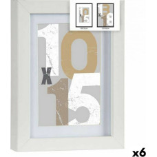 Gift Decor Фото рамка 16 x 21 x 2,5 cm Белый Cтекло Деревянный MDF (6 штук)