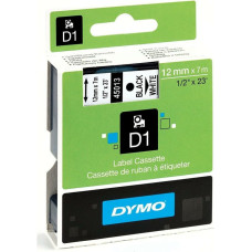 Dymo Laminēta lente iekārtu marķēšanai Dymo D1 - Etiquetas estándar - Negro sobre blanco - 12mm x 7m Melns/Balts Balts/Melns