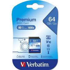 Verbatim SD Atmiņas Karte Verbatim PREMIUM SDXC C10/U1 64 GB 2 g