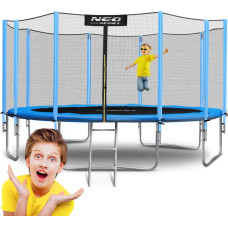 Neo-Sport Trampolina ogrodowa 15ft/465cm z siatką zewnętrzną i drabinką Neo-Sport