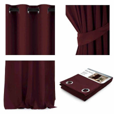 CURT/AH/BLACKOUT/EYELETS/BURGUNDY/140X270/1PC