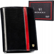 Rovicky Большой кожаный мужской кошелек с RFID-системой без внешней застежки -