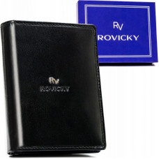 Rovicky Кожаный мужской вертикальный кошелек без застежки -