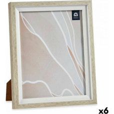 Gift Decor Фото рамка 24 x 2 x 29 cm Стеклянный Бежевый Белый Пластик (6 штук)