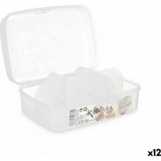 Kinvara Uzglabāšanas Kaste ar Vāku Caurspīdīgs Plastmasa 21,5 x 8 x 14,6 cm (12 gb.)