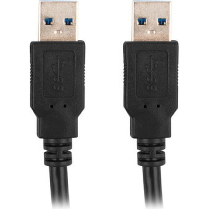 Lanberg USB Kabelis Lanberg CA-USBA-30CU-0018-BK Melns 1,8 m