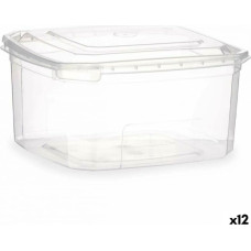 Leknes Прямоугольная коробочка для завтрака с крышкой Прозрачный полипропилен 1 L 14,1 x 8 x 15,5 cm (12 штук)
